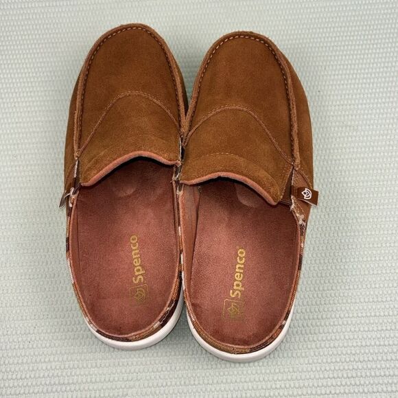 Spenco Ortho Siesta Via Slide Clogs Shoes Women’s Size 8.5D Cashew Camo Suede - Picture 8 of 9